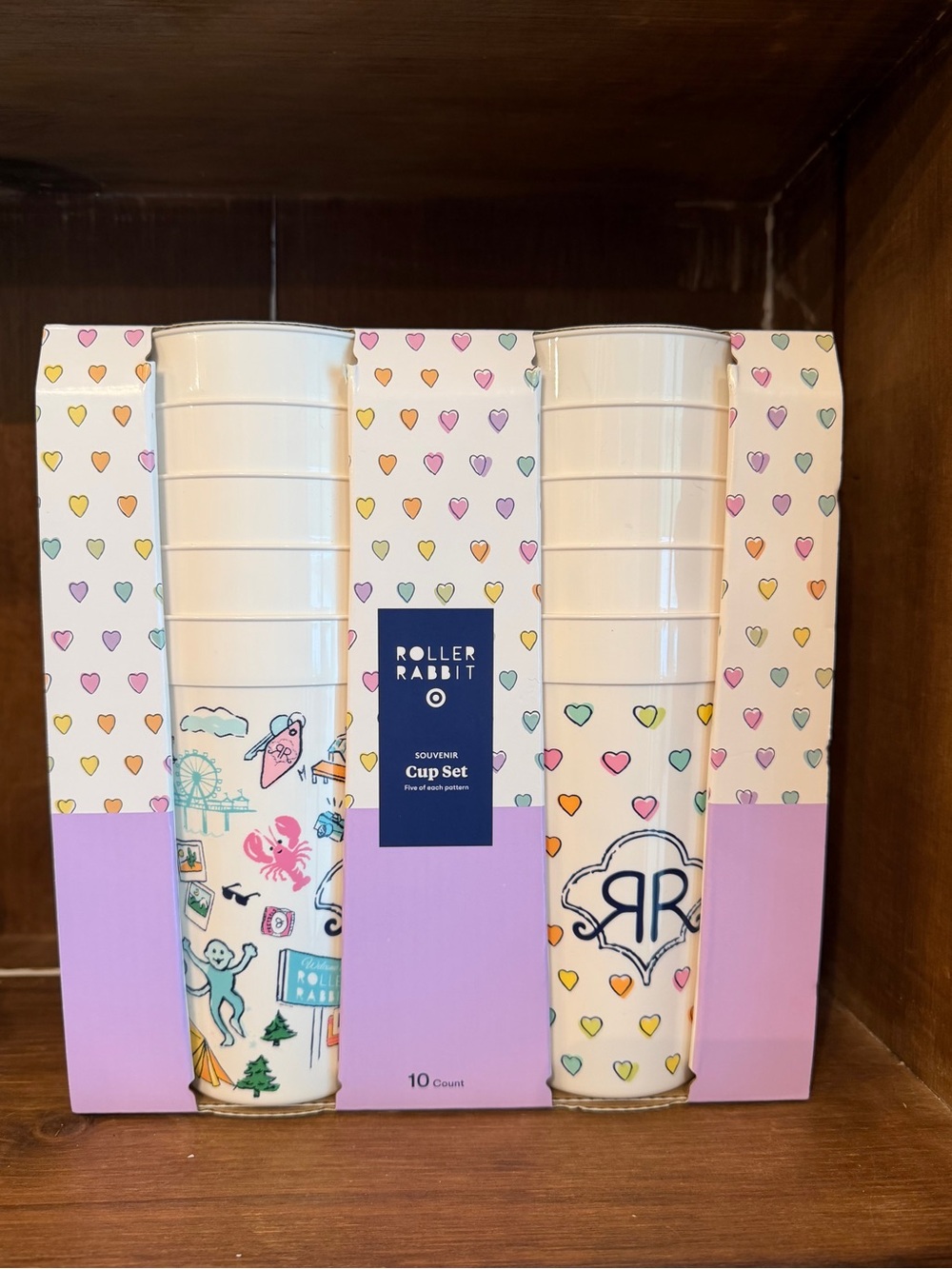 Roller Rabbit x Target Souvenir Cups 10ct Disco Hearts Vacation Limited Edition